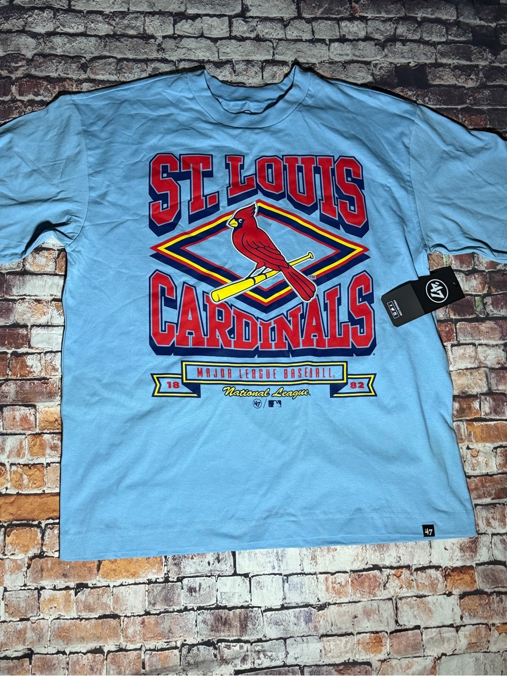 47 Brand St. Louis Cardinals Light Blue Graphic Tee
